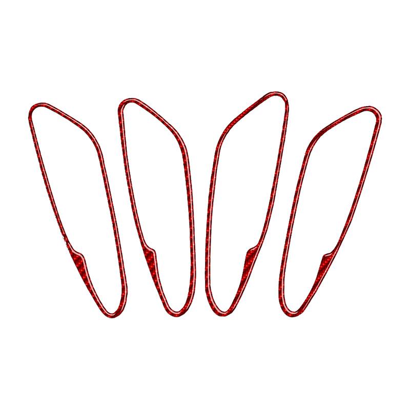 

4 шт., внутренняя дверная ручка, декоративная накладка, полоски, автомобильные наклейки для Alfa Romeo Giulia 2017-интерьер