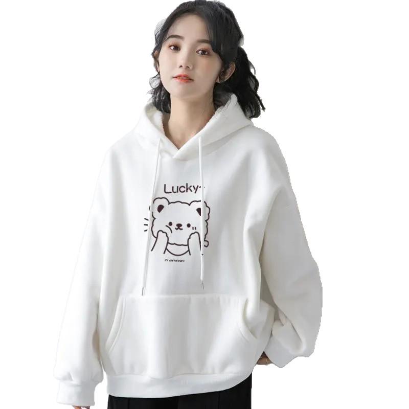 2025 Korean Style Unisex Cotton Hoodie: Trendy, Loose Fit for Spring, Autumn, Winter