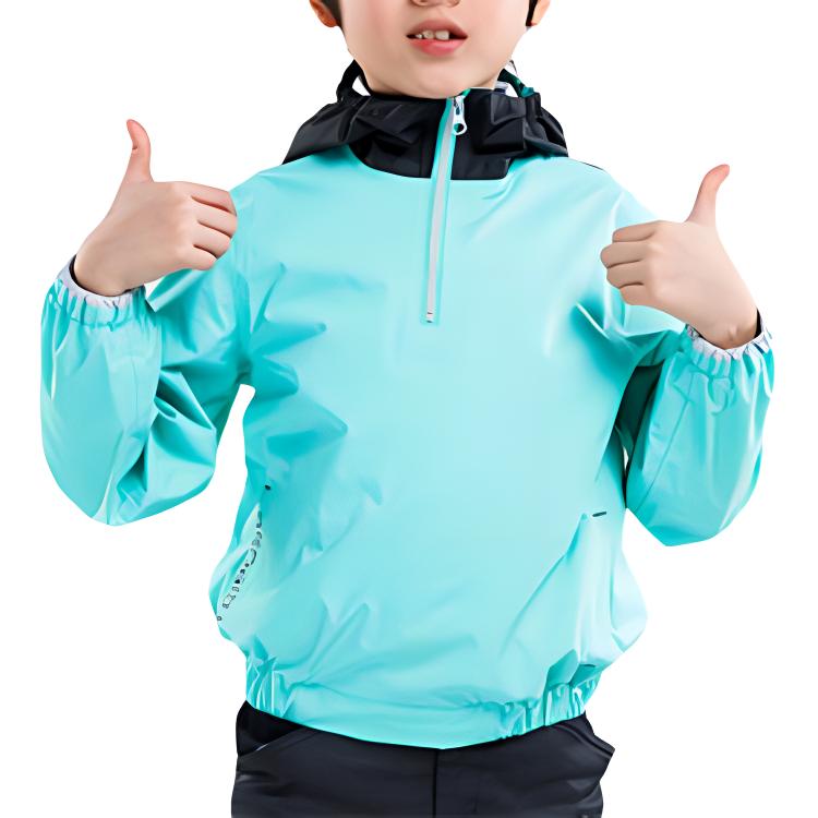 

DECATHLON Куртка Ветрозащитная С Капюшоном Теплая Небесно-Голубая Подростковая 120 небесно-голубой