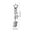 Delicate Keychain With Beaded Detail Alloy Keyring Women Bag Accessory Fashion Dog Pendant Ornament For Everyday Use