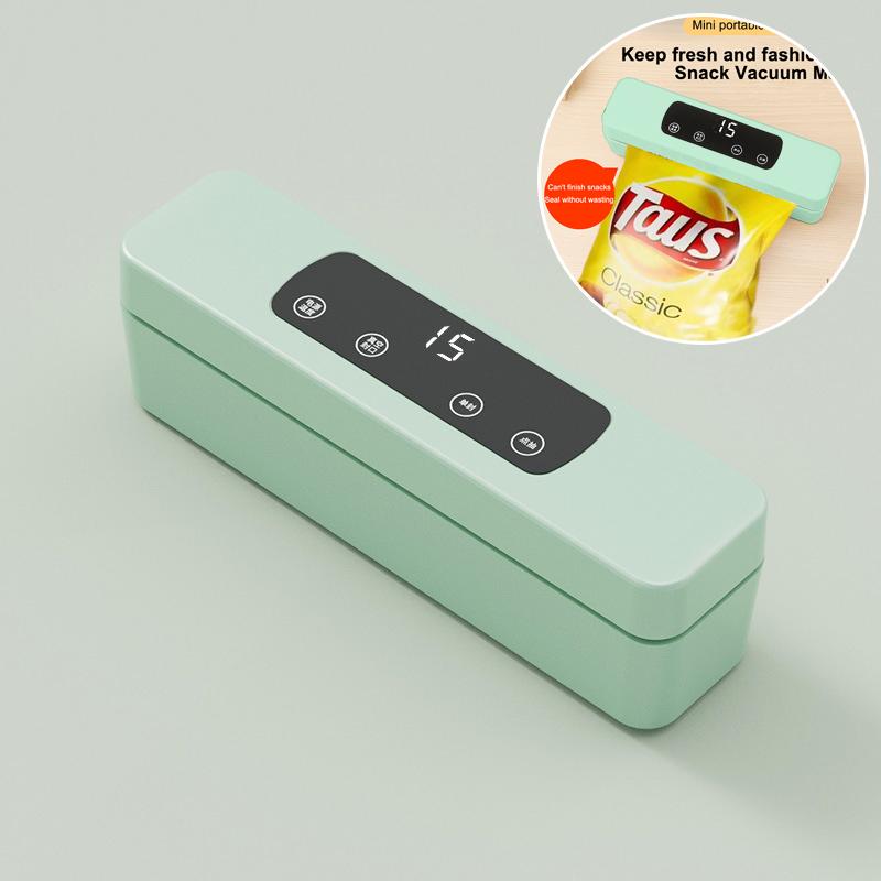 Plastic Vacuum Sealer Portable Vacuum Sealer Machine Fully Automatic Wireless Handheld Vacuum Sealer Rechargeable Sealer зелёный