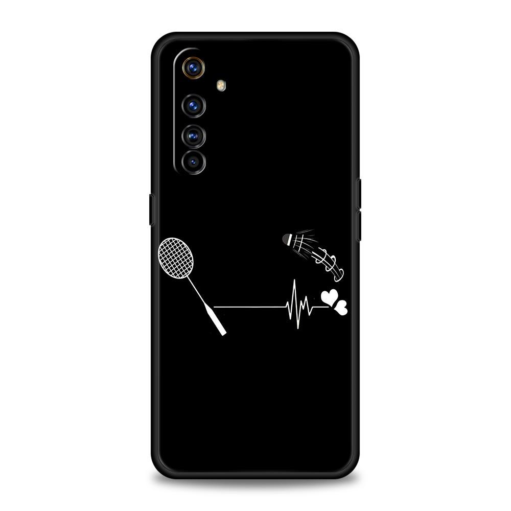 badminton Phone Case For Realme 13 12 10 9 8 7 GT3 GT5 GT2 Pro Plus 5G C21 C25 C35 GT Neo 2 3 3T 5 Cover