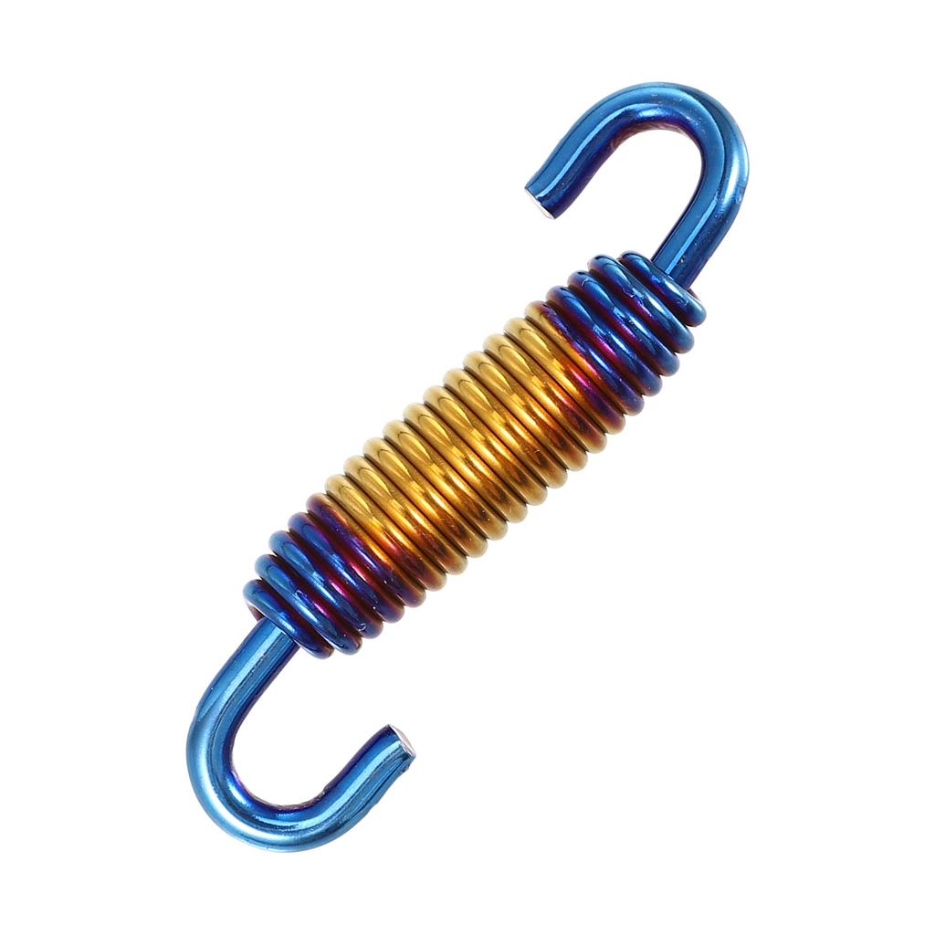 uxcell Motorcycle Exhaust Pipe Spring Stainless Steel Exhaust Pipe Spring Hook Retrofit Accessories 58mm Gold Tone Universal 2pcs