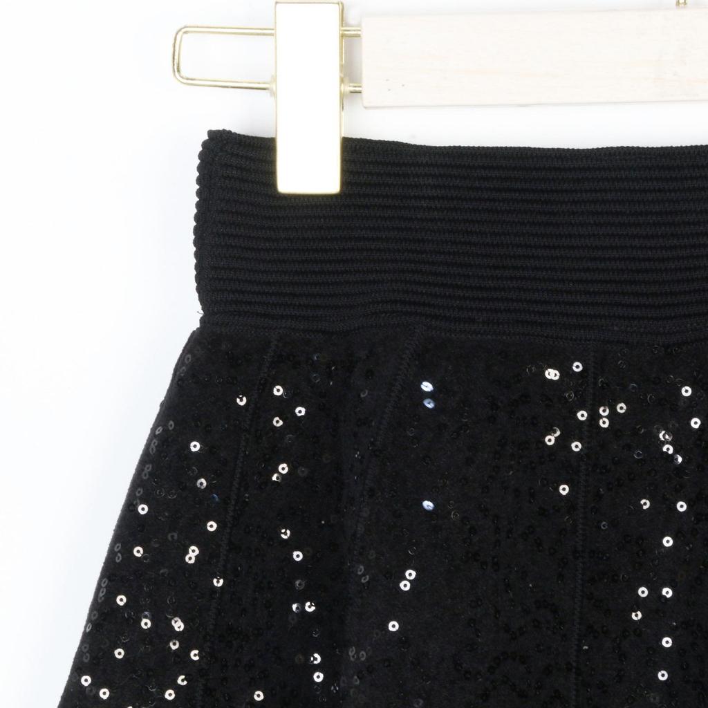 French S-Style Sequin Knit Cardigan & Midi Skirt Set – Autumn/Winter Collection
