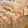 Romantic Lace Floral Cotton Bedding Set - Exquisite French-Korean Style
