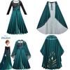 Kids Frozen Anna Cosplay Costume Dress Cloak Outfit Fancy Dress Party Roleplay