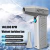 140000RP MMini Turbo Jet Fan  Brushless Motor Adjustable Wind Speed Handheld Duct Fan Turbo Fan with Power Display