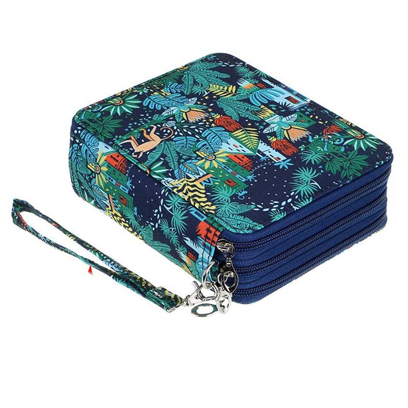 Kawaii Pencil Case for School Pen Box Big 72/120 Holes Penal Cute Bee Monkey Pencilcase Large Cartridge Stationery Korean Kit
