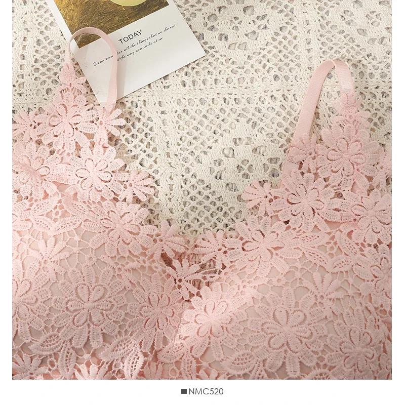 Dámský krajkový top s výstřihem do V a sexy zády, crop top s dutým výstřihem a podprsenkou, květinový výšivkový top Y2K 2025