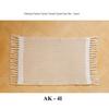 Handwoven Cotton Fishbone Pattern Floor Mat, Machine Washable, Long Strip Design for Bedside or Cloakroom