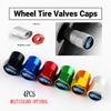4Pcs Car Accessories Wheel Tire Valve Dust Cap Badge for Mustang Focus Transit Edge Fiesta Escape Kuga Mondeo Fusion Ranger