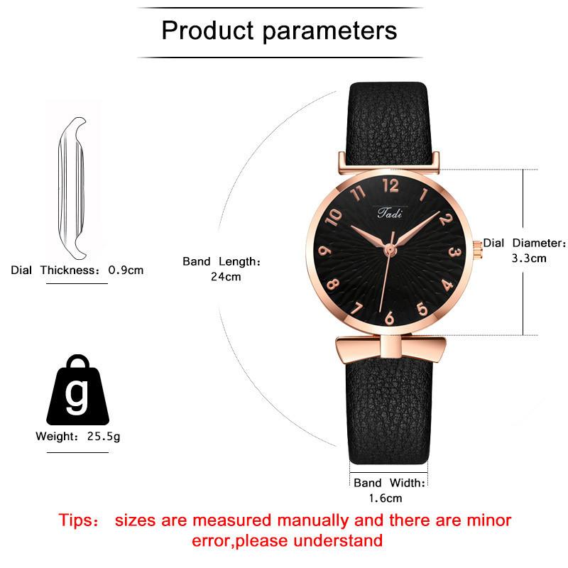 Pu Leather Strap Wristwatch Quartz Watches for Women Clock Watch Gift