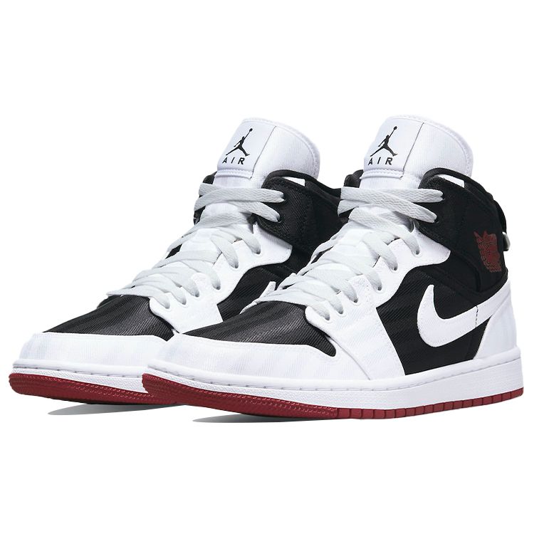 Air Jordan 1 Mid SE Utility White Black Gym Red Women Sneakers DD9338-016