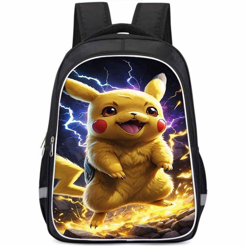 Pikachu Large Capacity Lightweight 3d Oxford Cloth Kids Backpack For School Education