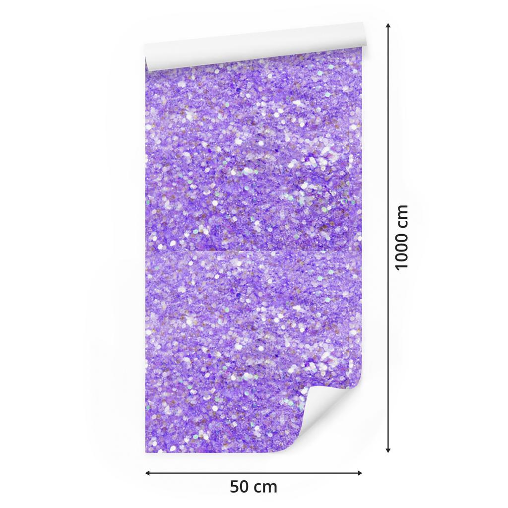 Lavender, Purple, Blue and White Glitter Wallpaper 50x1000