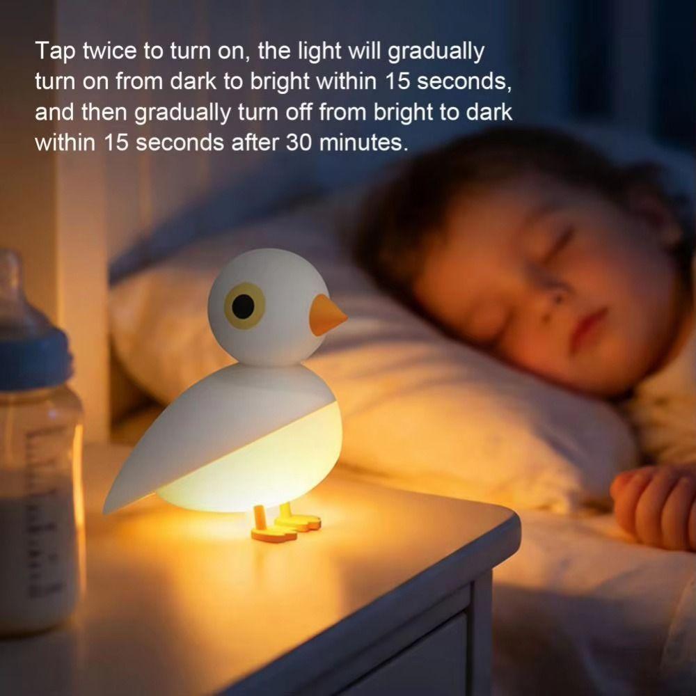 Dimmable Magnetic Night Light Portable Mini LED Bird Lamp Motion Sensor Night Light Living Room