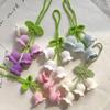 Crochet Flowers Woven Flowers Pendant Car Interior Hanging Decoration Hand Knitted Bags Decoration Handmade Key Pendants Household Decoration