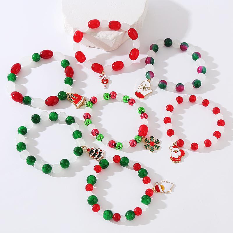 Christmas Style Crystal Beaded Women's Bracelet