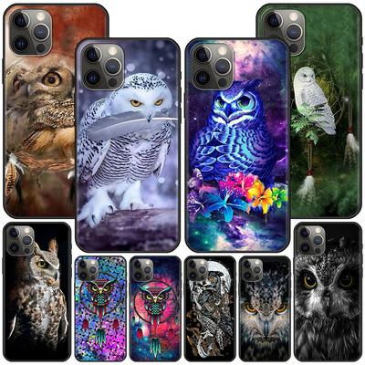 Owl Catcher Case for Apple iPhone 15 13 11 14 Pro Max 12 Mini 7 8 Plus XR X XS Silicone Black Phone Cover