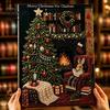 Easy Art Projects Christmas Faux Pearl Painting Kit, Santa Reindeer DIY Creative Winter Decor 3D Angel Wall Craft Kit for Adults, Festive Home Holiday