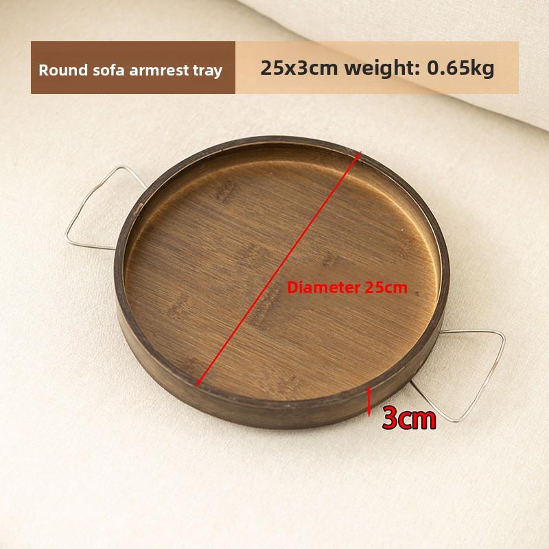 New Chinese Style Bamboo Folding Tray Anti Slip Tea Tray Sofa Armrest Table Space Saving Cheese Plate
