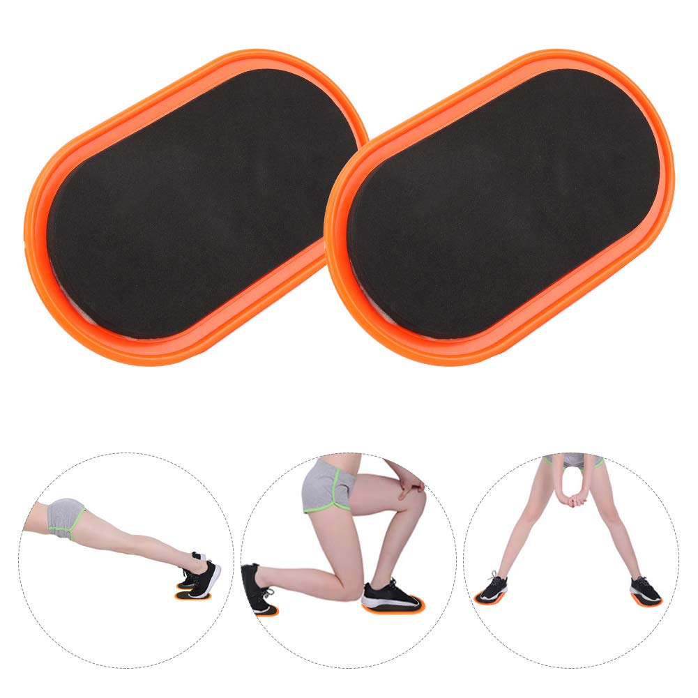 Yosoo Slide Disc Fitness Sliding Plate Sports Abdominal Exercise Equipment for Stretching Strength and Core Exercise 2-Piece (Yellow)