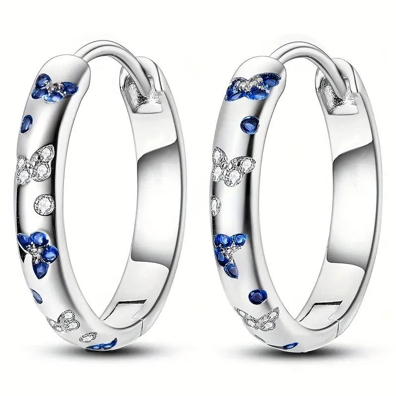 2026 New European and American Exquisite Earrings, Women s Inlaid Zircon Flower Zircon, Fashion Daily Countryside Zircon