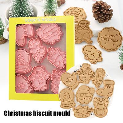 Christmas Cookie Cutter Stamp Cat Shape Mold Pastry For Baking Biscuits Christmas Cookie Type Cake Decor Cookie Cutters