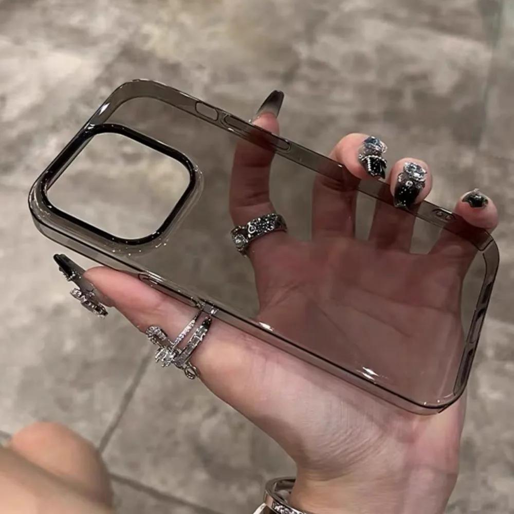 Ultra-Thin Transparent PC Hard Case For iPhone 15 14 13 12 11 Pro Max 7 8 Plus X XS Max XR Plastic Clear Shockproof Cover