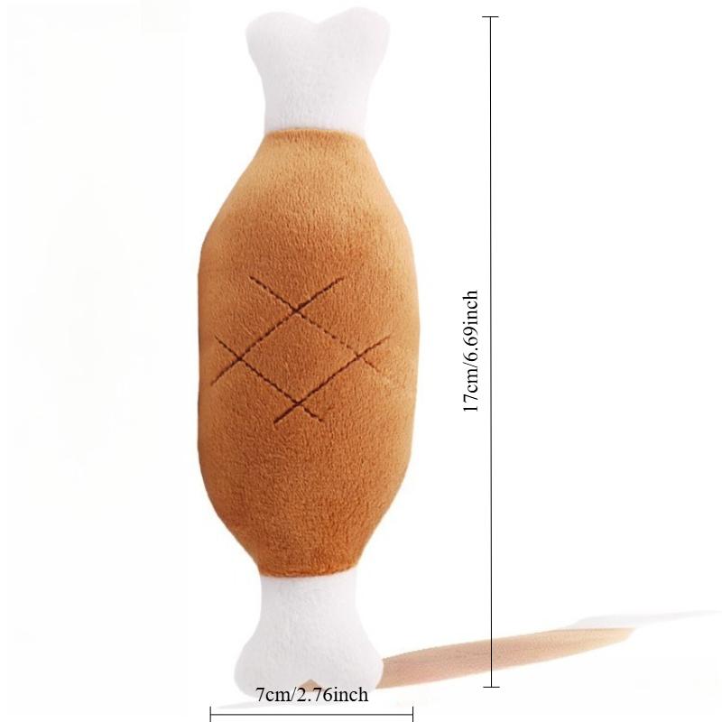 

Pet Plush Sound Bite-resistant Toy Bones Chicken Legs Fruit Carrot Dog Cat Unzipping Supplies