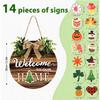 14-Pattern Interchangeable Welcome Sign for Easter, Christmas, & More Holidays