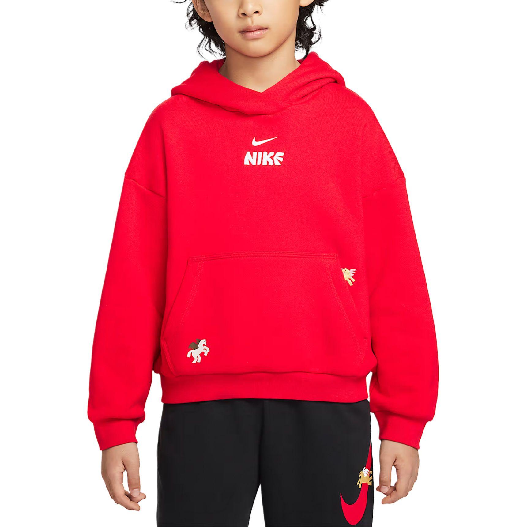 

Nike FW25 Sportswear Club Fleece Year Of The Rabbit Limited Edition Soft Comfortable Hooded Pullover Long Sleeve Kids tops IQ3934657 XL