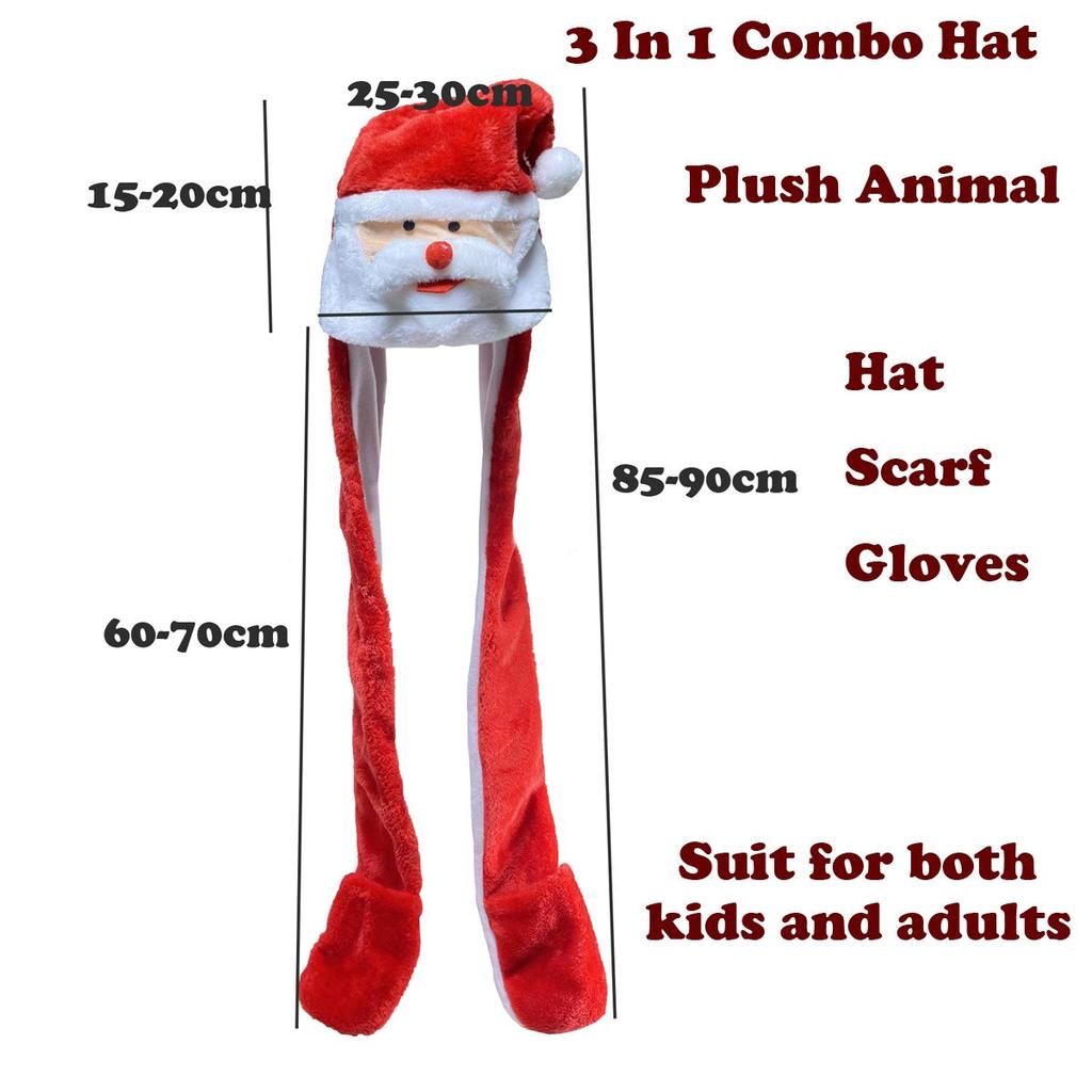 [Xiang Ru] Animal Hat for Christmas Cosplay, Ox, Tiger, Panda, Rabbit, Year of the Rabbit, Includes Gloves and Scarf, Cute Plush Kigurumi Costume for