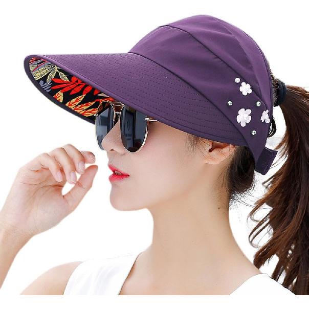 Sun Hats for Women Wide Brim Sun Hat UV Protection Caps Floppy Beach Packable Visor