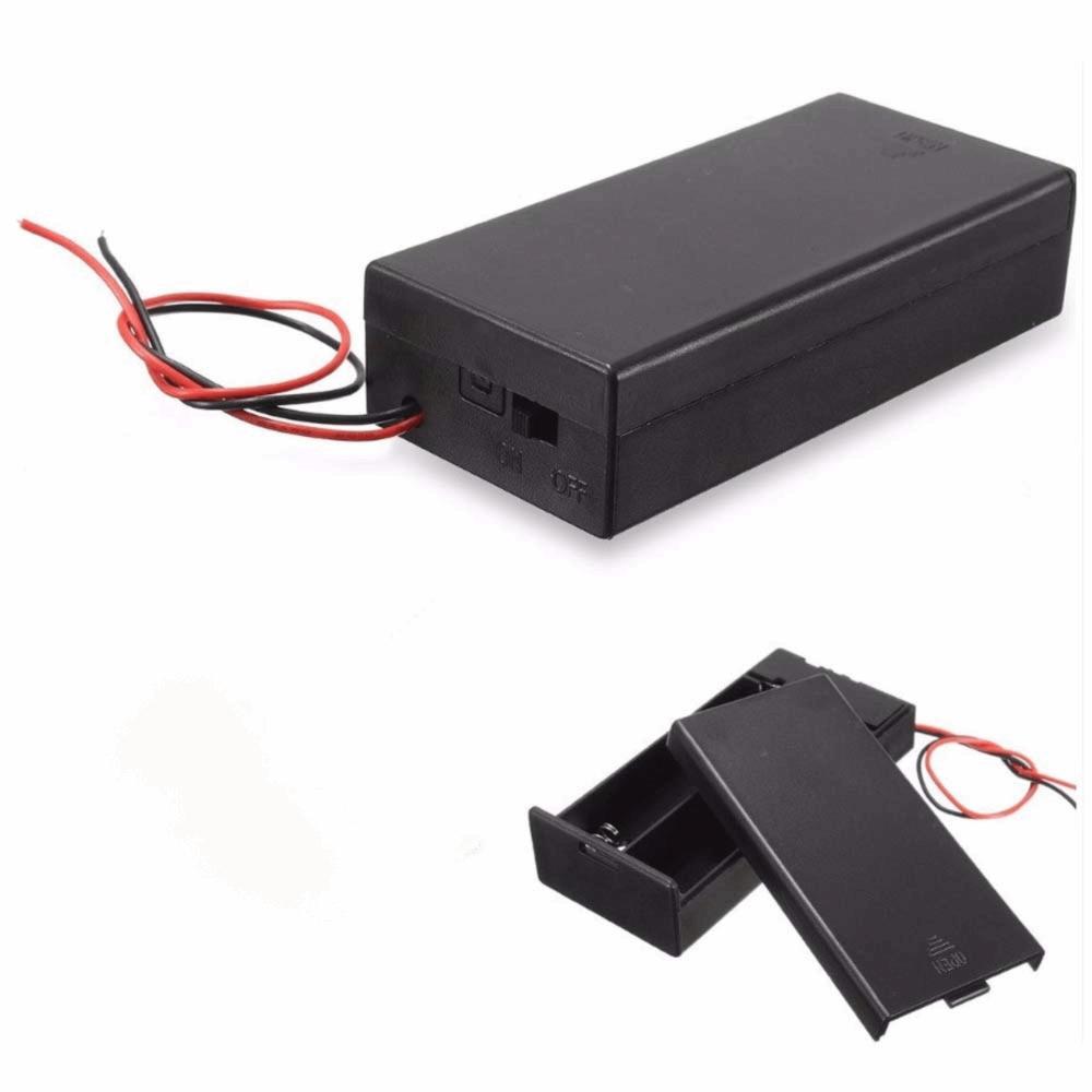 Battery ON/OFF Switch ABS Power Bank Cases Battery Storage Boxes Battery Holder Battery Box 2 Slots