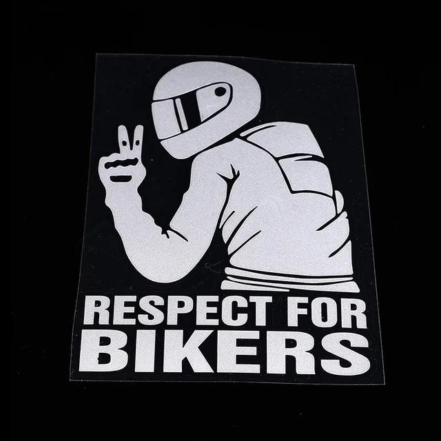 15x11CM Respect Biker Sticker For On Car Motorcycle Vinyl 3D Stickers Motorcycle Vinyl 3D Stickers And Decals Moto Stickers