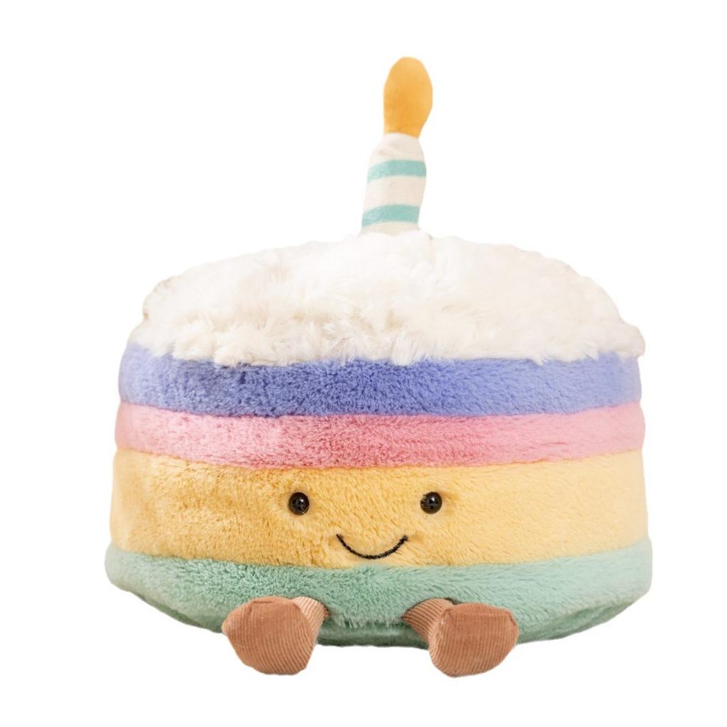 New Fashion Cute Simulation Rainbow Cake Doll Trendy Plush Toy