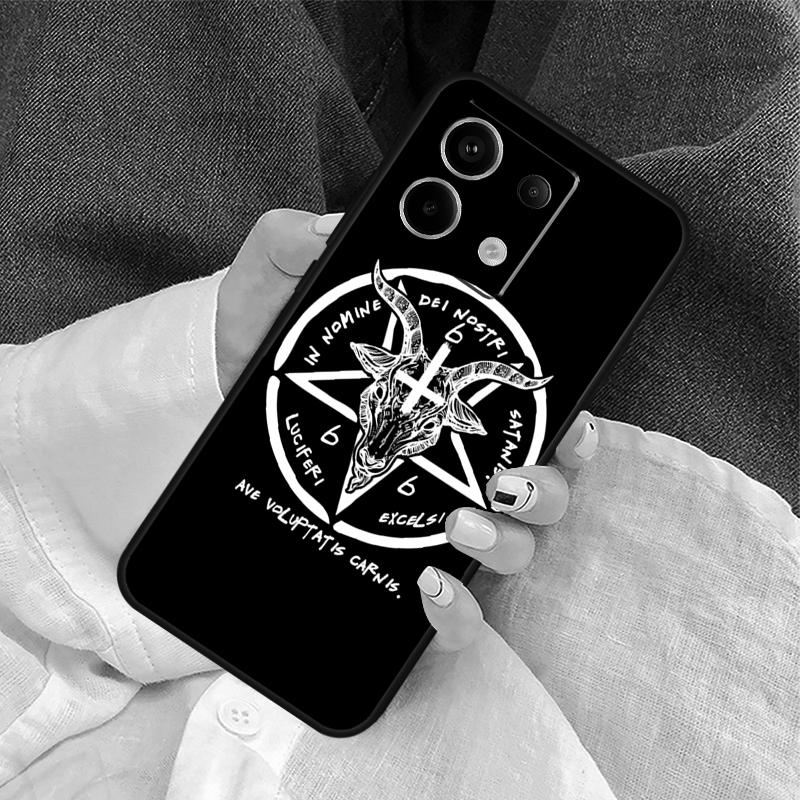 Pentagram 666 Demonic Cover For Xiaomi Redmi Note 13 14 Pro 12 11 9 10 9S 10S 11S 12S Redmi 14C 10C 12C 13C Case