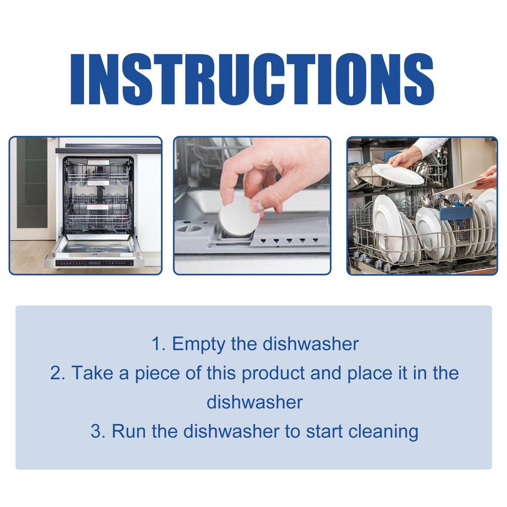 Jakehoe Dishwasher Cleaner Sheets 100g - Effectively removes grease, grime, limescale, and other stains. Powerful dishwasher deodorizer.