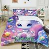 Custom Name Pokemon Mews Printed Bedding Set 1 Duvet Cover 2 Pillowcases Adult And Children Bedding Set Luxury Gifts