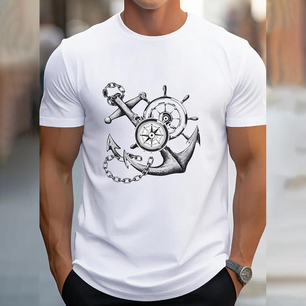 2025 Neues Herren Casual Locker Rundhals Top Outdoor Sport Große Größe Lockeres Fitness T-Shirt Lässiges Lockeres Trainings-T-Shirt Kleidung