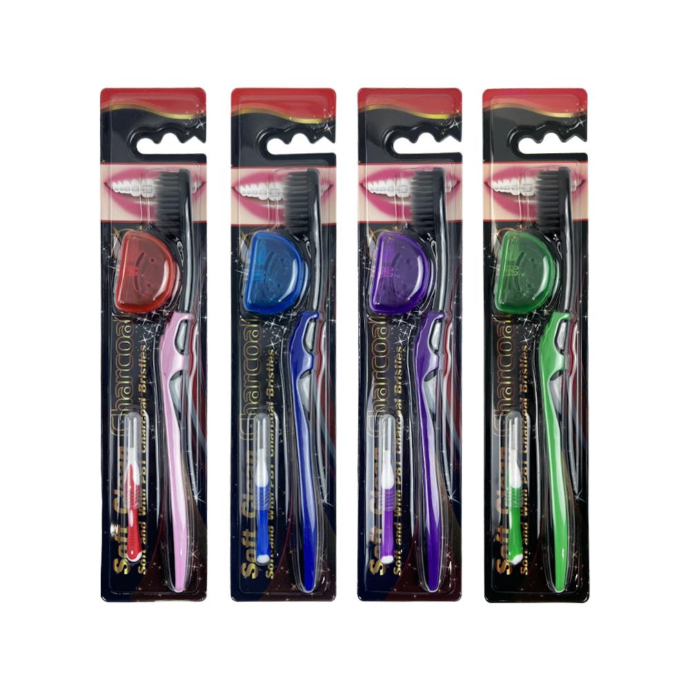 5pcs Orthodontic Toothbrush Soft Bristle Toothbrush With Interdental Brush Travel Portable Tooth Brush Oral Hygiene Tools