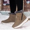 Large Size Waterproof Side Zipper Snow Boots Women's Non-slip Warm Northern Cotton Boots High-top Large Cotton Shoes Elderly Shoes Short Boots
