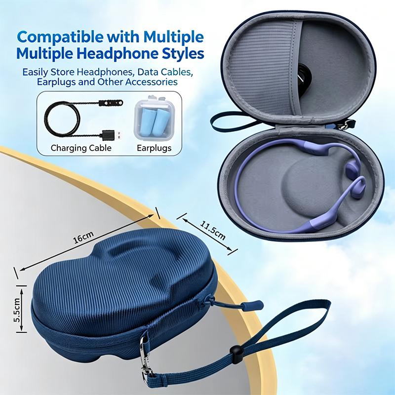 For Bone Conduction Headset Storage Bag Wireless for Hearing Aid Eva Box Shokz Bone Conduction Headphone Bag