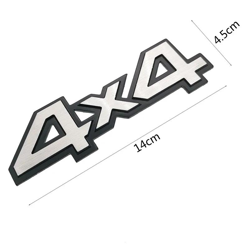1Pc Aluminum Sticker On Chrome 4WD 4X4 Fender Car Decal Emblem Trim Badge Logo 3D Metal Sticker For Truck Auto Styling