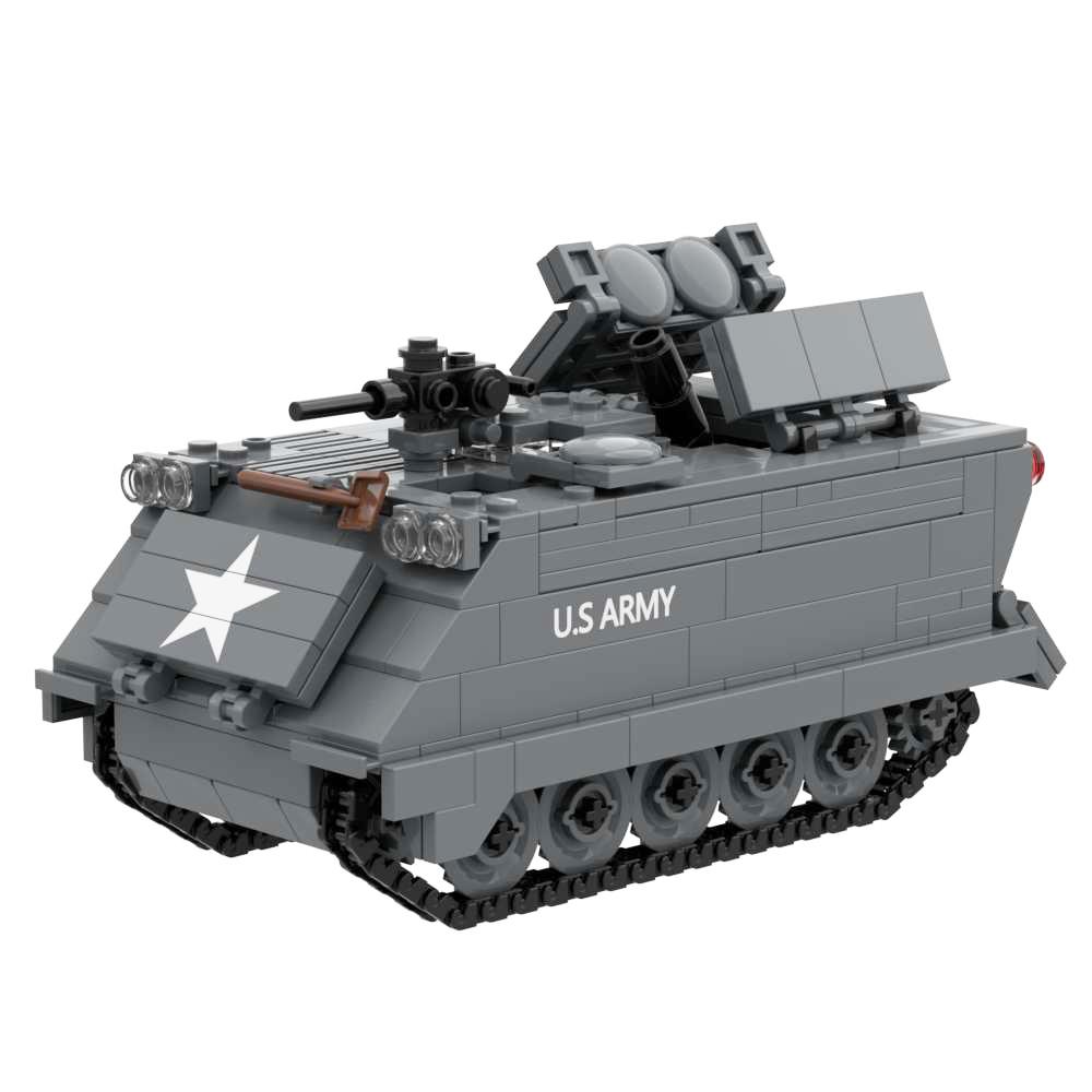 US Army Bouwsteen Speelgoed Sherman Tank Huey Helikopter M777 Houwitser M113 Pantserwagen MRAP Pantserwagens ww2 Vrachtwagen Auto Landingsvaartuig