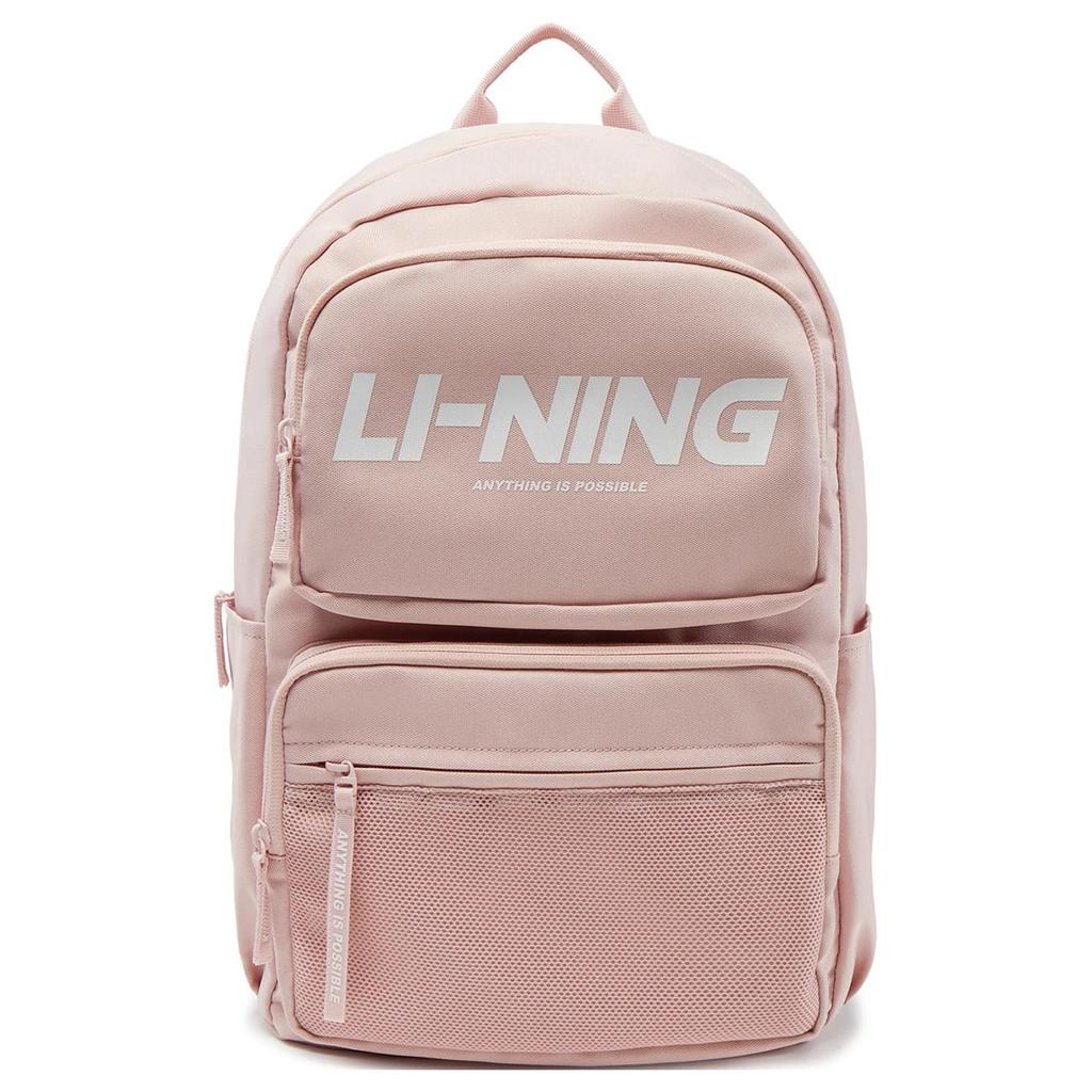 New LiNing Sports Life Collection Polyester Backpack Unisex Light Pink ABSV147-3