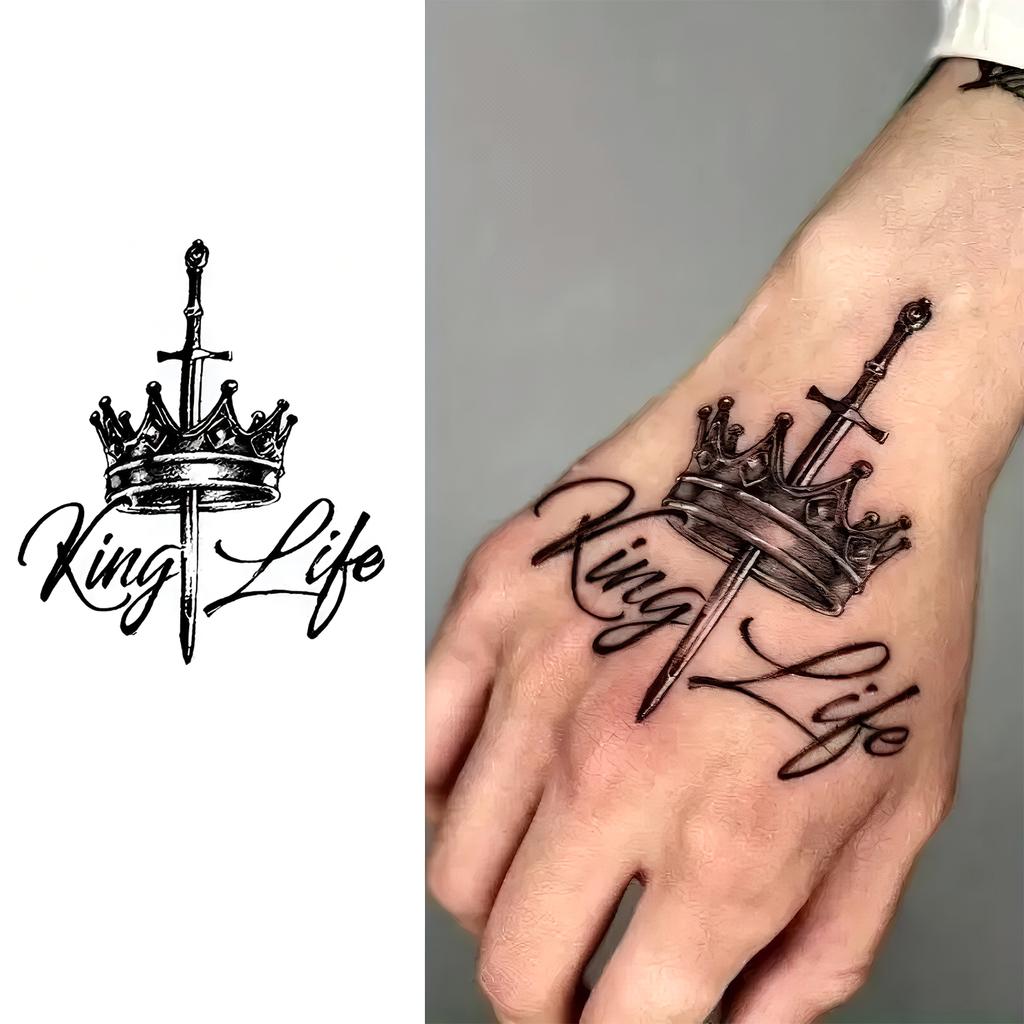 1 Sheet Graffiti Anchor Compass Temporary Tattoos For Adults Hands Necks Ankle, Fake Tattoo Stickers Waterproof Realistic Tatoos