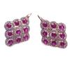 Purple Gold-Plated Rose Gold Inlaid Zircon Rhombus Earrings, Simple And Fashionable Personalized Light Luxury Colored Gold Earrings.