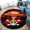 One Piece Anime Round Area Rug Carpet Rug For Living Room Bedroom Sofa Playroom Decor Nonslip Floor Mat